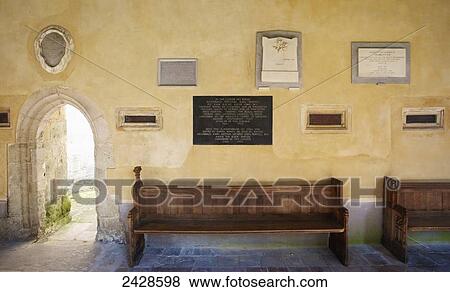Stock Photo - Old cloister of Winchester College; Winchester, Hampshire, England. Fotosearch