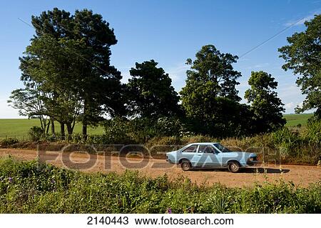 Stock Image - Old Fashion Car In Santa Barbara Do Sul, Rio Grande Do Sul, Brazil. Fotosearch