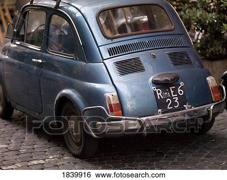 Stock Photograph - Old-Fashioned Car; Rome, Italy. Fotosearch