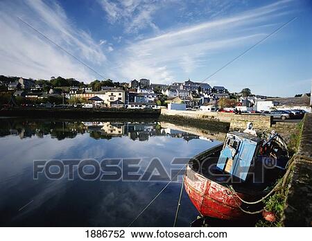 Stock Image - Old Fishing Boat In Kinsale Harbor. Fotosearch