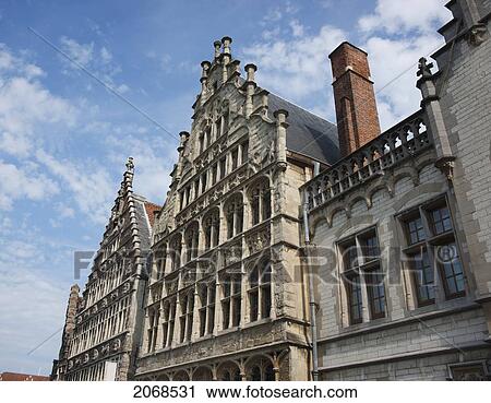 Old Gothic Houses In The Centre Of Ghent; Ghent Oost-Viaanderen Belgium View Large Photo Image Stock Image - Old Gothic Houses In The Centre Of Ghent; Ghent Oost-Viaanderen Belgium. Fotosearch