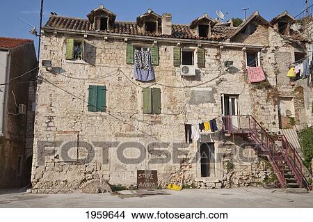 Old House, Split, Split-Dalmatia, Croatia View Large Photo Image Picture - Old House, Split, Split-Dalmatia, Croatia. Fotosearch