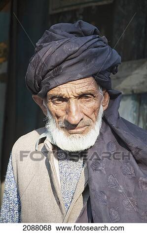 Stock Photo - Old Man, Dhirkot, Azad Kashmir, Pakistan. Fotosearch