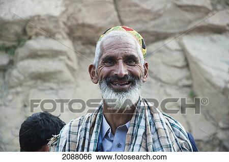 Stock Photograph - Old Man, Dhirkot, Azad Kashmir, Pakistan. Fotosearch