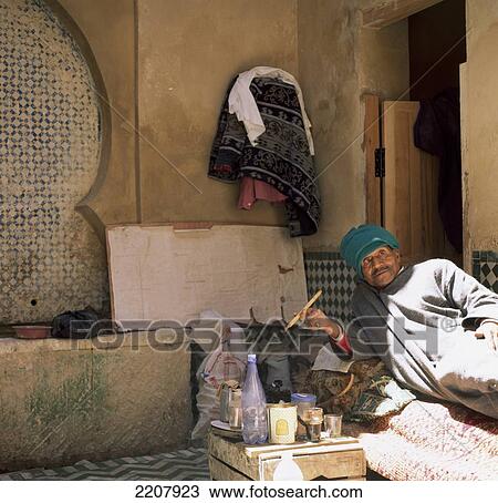 Old Man With Chillum, Medina, Fez, Morocco View Large Photo Image Stock Image - Old Man With Chillum, Medina, Fez, Morocco. Fotosearch