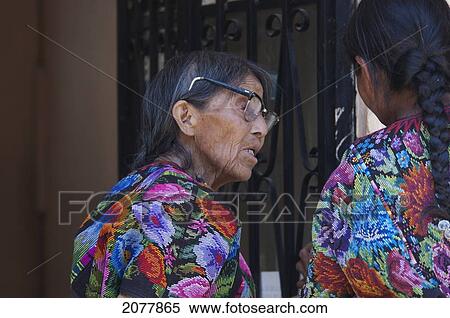 Stock Photography - Old Maya Woman, Chichicastenango, El Quich. Fotosearch