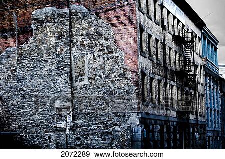 Stock Photo - Old Montreal Batiments, Montreal, Quebec. Fotosearch
