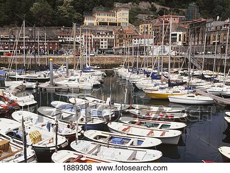 Stock Photo - Old Port In San Sebastian. Fotosearch