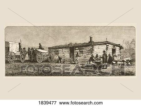 Old Post Station On The Prairie In Colorado. From American Pictures Drawn With Pen And Pencil By Rev Samuel Manning Circa 1880 View Large Photo Image Stock Photo - Old Post Station On The Prairie In Colorado. From American Pictures Drawn With Pen And Pencil By Rev Samuel Manning Circa 1880. Fotosearch