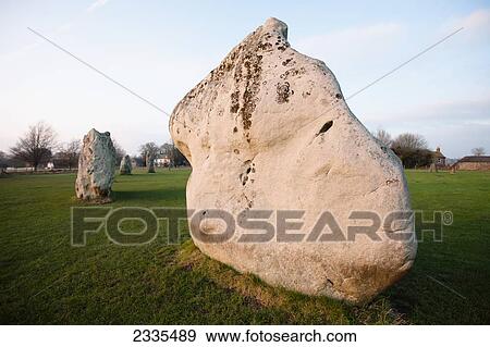 Stock Photo - Old Rock; Avebury, Wiltshire, England, Uk. Fotosearch
