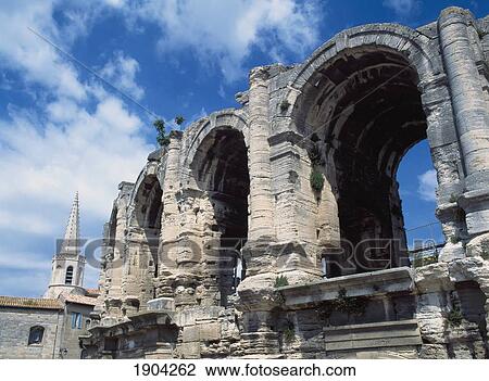 Old Roman Arena - Les Arenes, Arles, Provence, France. View Large Photo Image Stock Image - Old Roman Arena - Les Arenes, Arles, Provence, France.. Fotosearch