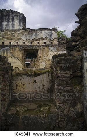 Stock Image - Old Ruined Building; Antigua, Guatemala. Fotosearch