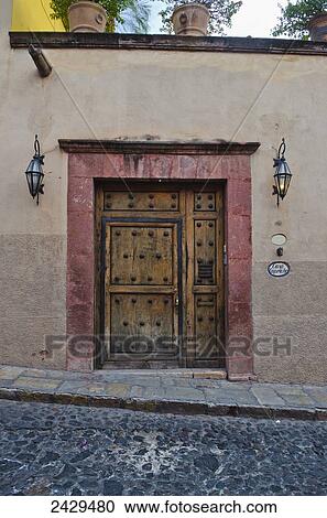 Old spanish doorway and architecture; San Miguel de Allende, Guanajuato, Mexico View Large Photo Image Stock Image - Old spanish doorway and architecture; San Miguel de Allende, Guanajuato, Mexico. Fotosearch