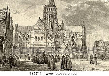 Old St. Paul's Cathedral, London England In The 16Th Century. View Large Photo Image Picture - Old St. Paul's Cathedral, London England In The 16Th Century.. Fotosearch