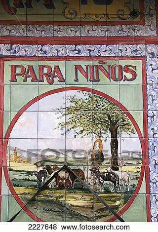 Old Tiles In Madrid, Spain, Europe, Eu View Large Photo Image Stock Photo - Old Tiles In Madrid, Spain, Europe, Eu. Fotosearch