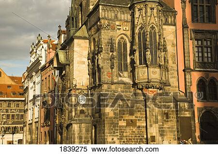 Old Town Hall & The Astronomical Clock; Prague, Czech Republic View Large Photo Image Stock Photography - Old Town Hall & The Astronomical Clock; Prague, Czech Republic. Fotosearch