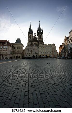 Old Town Square With The Church Of Our Lady Before Tyn, Prague, Czech Republic View Large Photo Image Stock Photography - Old Town Square With The Church Of Our Lady Before Tyn, Prague, Czech Republic. Fotosearch