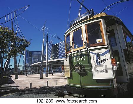 Old Tram In Front Of The Christchurch Art Gallery View Large Photo Image Stock Photo - Old Tram In Front Of The Christchurch Art Gallery. Fotosearch