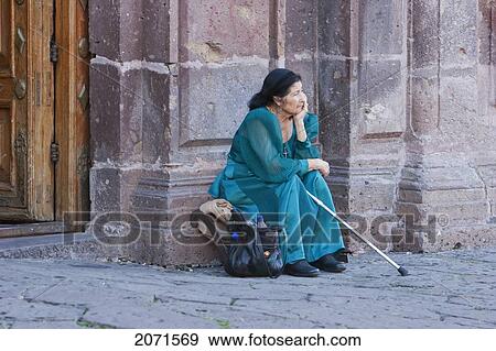 Old Woman By The Cathedral, Morelia, Michoac View Large Photo Image Stock Photo - Old Woman By The Cathedral, Morelia, Michoac. Fotosearch