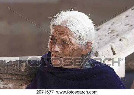 Stock Photo - Old Woman, Morelia, Michoac. Fotosearch