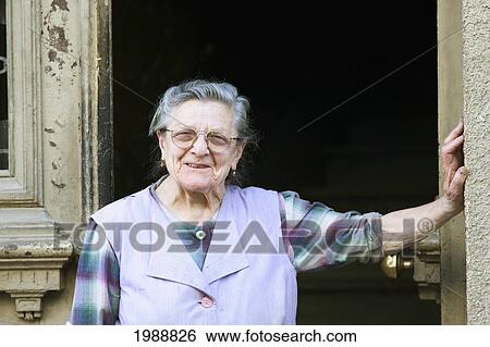Stock Photograph - Old woman, Valparaiso, Valparaiso Region, Chile. Fotosearch
