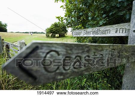 Old Wooden Footpath Signposts View Large Photo Image Stock Photo - Old Wooden Footpath Signposts. Fotosearch