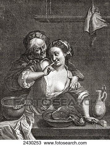 Older man seducing a young woman, after an 18th century work by Jacob van Schuppen. From Illustrierte Sittengeschichte vom Mittelalter bis zur Gegenwart by Eduard Fuchs, published 1909. View Large Photo Image Stock Image - Older man seducing a young woman, after an 18th century work by Jacob van Schuppen. From Illustrierte Sittengeschichte vom Mittelalter bis zur Gegenwart by Eduard Fuchs, published 1909.. Fotosearch