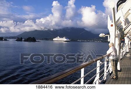 Older Woman On Deck Of Cruise Ship View Large Photo Image Stock Photograph - Older Woman On Deck Of Cruise Ship. Fotosearch
