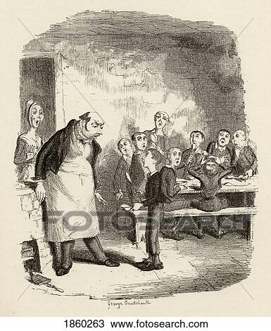Oliver Asking For More. From The Book The Adventures Of Oliver Twist By Charles Dickens, With Illustrations By G. Cruikshank. Published By Chapman And Hall, London 1901. View Large Photo Image Stock Image - Oliver Asking For More. From The Book The Adventures Of Oliver Twist By Charles Dickens, With Illustrations By G. Cruikshank. Published By Chapman And Hall, London 1901.. Fotosearch