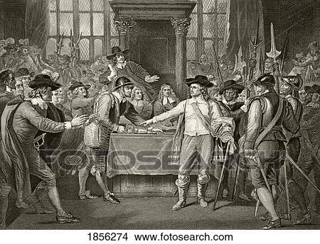 Oliver Cromwell Dissolving The Long Parliament, 20 April 1653. From The National And Domestic History Of England By William Aubrey Published London Circa 1890 View Large Photo Image Picture - Oliver Cromwell Dissolving The Long Parliament, 20 April 1653. From The National And Domestic History Of England By William Aubrey Published London Circa 1890. Fotosearch