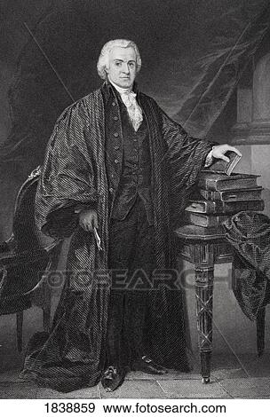 Stock Photo - Oliver Ellsworth 1745-1807. American, Politician, Diplomat, And Jurist. A Chief Justice Of The Supreme Court Of The United States. From Painting By Alonzo Chappel. Fotosearch