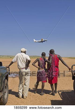 Olkiombo Airstrip In The Masai Mara, Kenya, East Africa View Large Photo Image Stock Photo - Olkiombo Airstrip In The Masai Mara, Kenya, East Africa. Fotosearch