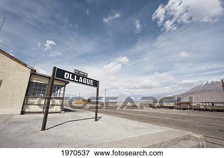 Ollague Railway Station, Antofagasta Region, Chile View Large Photo Image Stock Photo - Ollague Railway Station, Antofagasta Region, Chile. Fotosearch