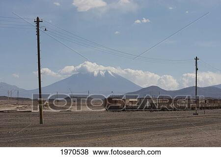 Stock Photo - Ollague Railway Station, Antofagasta Region, Chile. Fotosearch