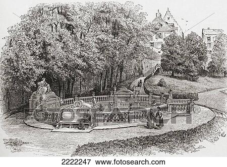 Stock Photo - One Of The Sources Of The Danube At Donaueschingen, In The Black Forest, Baden-W. Fotosearch
