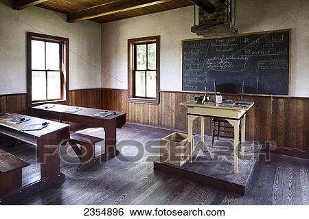 Stock Photograph - One Room Mennonite School In Mennonite Heritage Village; Steinbach, Manitoba, Canada. Fotosearch