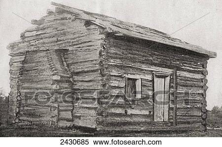 One room, one window, dirt floor log cabin at Sinking Spring Farm, Hardin County, Kentucky, America, where Abraham Lincoln was born. Abraham Lincoln, 1809 View Large Photo Image Stock Photography - One room, one window, dirt floor log cabin at Sinking Spring Farm, Hardin County, Kentucky, America, where Abraham Lincoln was born. Abraham Lincoln, 1809. Fotosearch