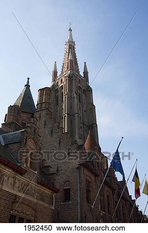 Stock Image - Onze-Lieve-Vrouwekerk (Church of Our Lady), Bruges (Brugge), West Flanders, Belgium. Fotosearch