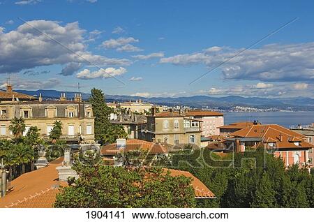 Stock Image - Opatija Skyline, Croatia. Fotosearch