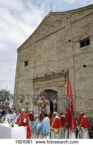 Stock Image - Open Air Catholic Mass. Fotosearch