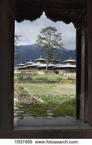 Stock Photography - Open Door At Wangdichholing Palace; Bumthang District Bhutan. Fotosearch