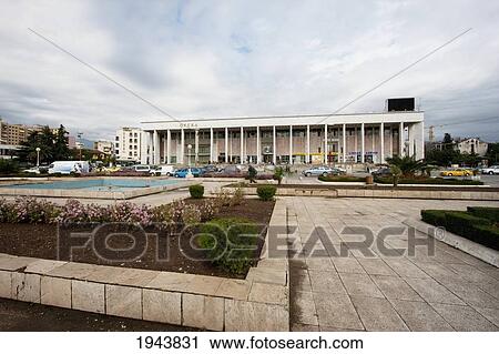 Stock Image - Opera House On Skanderbeg Square, Tirana, Albania. Fotosearch