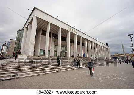 Stock Photo - Opera House, Tirana, Albania. Fotosearch