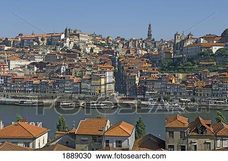 Stock Image - Oporto Viewed From Vila De Gaia. Fotosearch