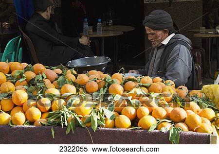Orange vendor at market; Old Medina, Casablanca, Morocco View Large Photo Image Stock Photography - Orange vendor at market; Old Medina, Casablanca, Morocco. Fotosearch