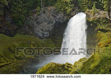 Oregon, Cascade Mountains, Willamette National Forest, Sahalie Falls On The Mckenzie River. View Large Photo Image Picture - Oregon, Cascade Mountains, Willamette National Forest, Sahalie Falls On The Mckenzie River.. Fotosearch