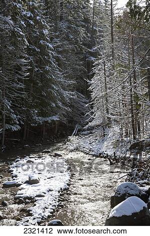Oregon, Mount Hood, Snowy Wilderness Near The Hood River. View Large Photo Image Stock Image - Oregon, Mount Hood, Snowy Wilderness Near The Hood River.. Fotosearch