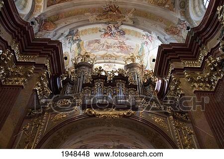Organ of the Abbey Church of Stift Melk Benedictine Monastery, Lower Austria, Austria View Large Photo Image Stock Photo - Organ of the Abbey Church of Stift Melk Benedictine Monastery, Lower Austria, Austria. Fotosearch