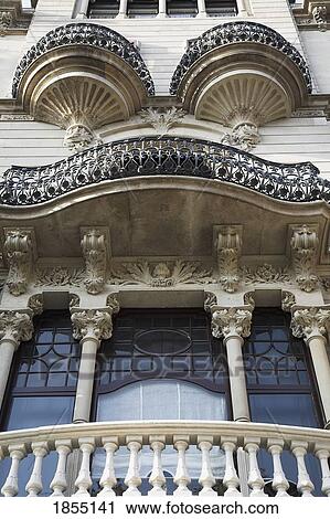 Ornate Balconies; Barcelona, Spain View Large Photo Image Stock Image - Ornate Balconies; Barcelona, Spain. Fotosearch