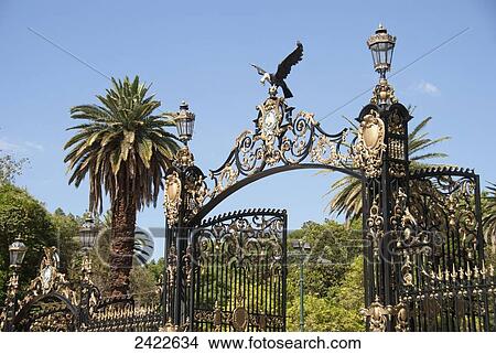 Picture - Ornate city gates; Mendoza, Argentina. Fotosearch
